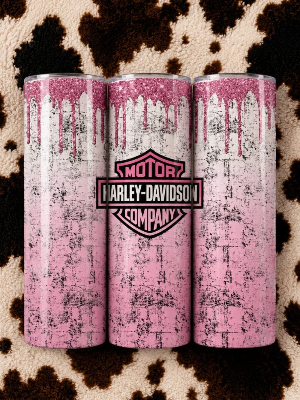 Harley Davison Pink 20oz Skinny Tumbler Insulated Cup